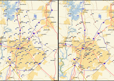 Charlotte-Mecklenburg FINS—Left: rain-gage network. Right: stream-gage network.