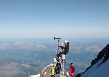 The weather station sits just below the peak of Mont Blanc, Europe's tallest mountain