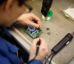 person making a repair